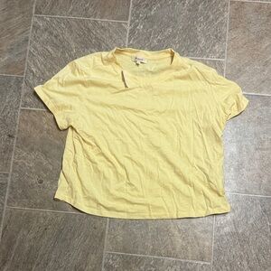 Madewell Light Yellow Short Sleeve Tee